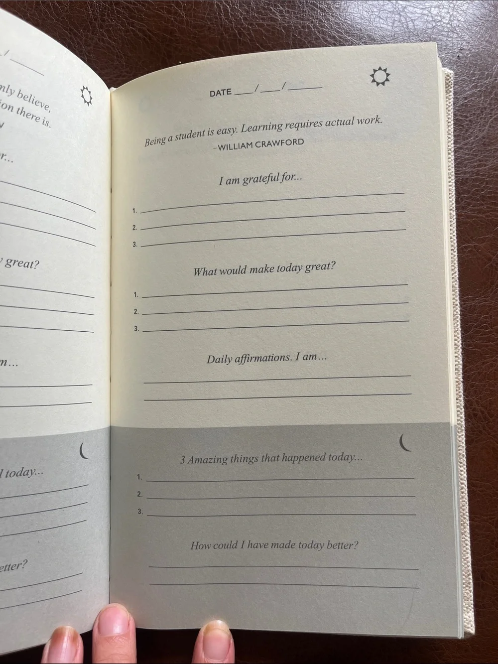 The Gratitude Daily Journal - Cream Hardcover